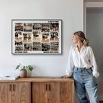 Personalisierte Fußball Basketball Jubel Foto Collage Leinwand Gemälde mit Team Name Geburtstag Home Decor Geschenk für Sport Trainer