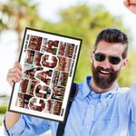 Personalisierte Fußball Basketball Jubel Foto Collage Leinwand Gemälde mit Team Name Geburtstag Home Decor Geschenk für Sport Trainer
