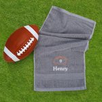 Personalized Embroidery Football Helmet Super Absorbent 100% Cotton Towel with Name and Number Birthday Team Gift for Football Players Lovers