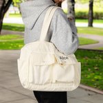 Personalized Leisure Corduroy Zipper Crossbody Tote Bag with Embroidered Name and Multiple Pockets Travel Accessories Birthday Gift for Family Friends