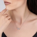 Collier Forme de Menottes de Police Personnalisé avec 2 Initiales Gravées Cadeau Anniversaire Saint-Valentin pour Couples Femme Policière