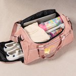 Borsa da viaggio capiente impermeabile personalizzato con nome e sagome di ginnastica ritmica regalo di compleanno per amanti della ginnastica