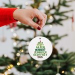 Pendentif en Porcelaine Décor d'Arbre de Noël Ornement Personnalisé avec Nom Cadeau Noël