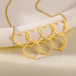 Collar con colgante en forma de corazón personalizado con 1-8 nombres de familiares joyería regalo de cumpleaños o Día de la Madre para mujeres