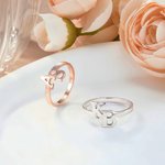 Henkilökohtainen Mini Double Initials Design Ring Dainty Korut Syntymäpäivä Vuosipäivä Äitienpäivä lahja äidille tyttöystävä sisaret
