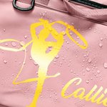 Borsa da viaggio capiente impermeabile personalizzato con nome e sagome di ginnastica ritmica regalo di compleanno per amanti della ginnastica