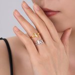 Henkilökohtainen Mini Double Initials Design Ring Dainty Korut Syntymäpäivä Vuosipäivä Äitienpäivä lahja äidille tyttöystävä sisaret