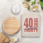 Tarro de vela de cumpleaños personalizado con nombre Vela LED y tapa de madera Cumpleaños Aniversario Regalo para Familia Amigos