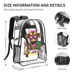 Personalized Coquette Bow Highland Cow Waterproof Clear Backpack with Adjustable Strap and Name Children's Day Birthday Gift for Kids