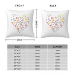 Personalized Word Cloud Birth Flower Heart Soft Throw Pillow Cover with 1-15 Names Mother's Day Birthday Housewarming Gift for Grandma Mom