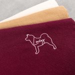 Personalizada mascota perro gato silueta super suave cálido chal bufanda con nombre bordado accesorio de moda cumpleaños regalo de Navidad para la pareja amante de las mascotas