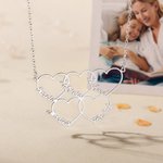 Collar con colgante en forma de corazón personalizado con 1-8 nombres de familiares joyería regalo de cumpleaños o Día de la Madre para mujeres