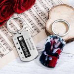 Custom Spotify Photo Love Songs Keychain Gift for Him/Her