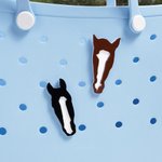 Personalised Horse Face Birthmark Photo Acrylic Button Charm Accessories for Bogg Bag Birthday Holiday Gift for Equestrian Lovers