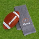 Personalized Embroidery Football Helmet Super Absorbent 100% Cotton Towel with Name and Number Birthday Team Gift for Football Players Lovers