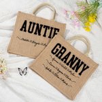 Personalized Leopard Print Love Heart 1-12 Names Reusable Large Jute Tote Bag with Nickname Mother's Day Birthday Gift for Women