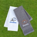Personalized Embroidery Football Helmet Super Absorbent 100% Cotton Towel with Name and Number Birthday Team Gift for Football Players Lovers