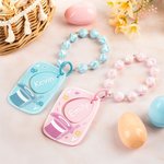 Personalized Cute Magic Hat Poker Card Beaded Chain Tag with Name Holiday Favor Accessories Birthday Easter Party Gift for Kids