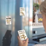 Gepersonaliseerde Wij Maken Een Familie Kruiswoord Scrabble Puzzel Koelkastmagneet met Namen Verjaardag Housewarming Geschenk voor Familie