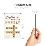 Gepersonaliseerde Wij Maken Een Familie Kruiswoord Scrabble Puzzel Koelkastmagneet met Namen Verjaardag Housewarming Geschenk voor Familie