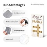 Gepersonaliseerde Wij Maken Een Familie Kruiswoord Scrabble Puzzel Koelkastmagneet met Namen Verjaardag Housewarming Geschenk voor Familie