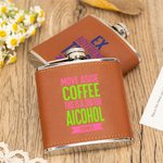 Personalised Funny Girls Night Out 6 oz Hip Flask with Name and Phrase Bachelorette Party Birthday Gift for Women