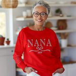 Personalised Multicolour Bow Grandma Soft Sweatshirt Hoodie with 1-12 Grandkids' Names Mother's Day Birthday Gift for Grandma Mom
