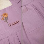 Tablier à volants rétro avec nom et sangle ajustable Cadeau de mariage pour manucure et cuisinier