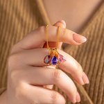 Spersonalizowany naszyjnik z kamieniami narodzin Dainty 1-6 Biżuteria rodzinna Dzień Matki Urodziny Docenienie Prezent dla Mamy Babci