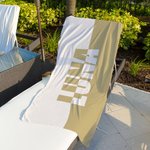 Personalized Artistic Two-color Collage Name Quick Dry Oversized Microfiber Beach Towel Holiday Travel Essential Birthday Gift for Family Friends
