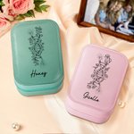 Boîte à bijoux personnalisée avec nom et miroir de maquillage LED à couleur changeante pour la fête des mères Cadeau d'anniversaire pour les médecins et le personnel médical