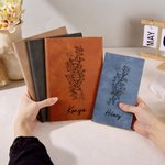 Cahier de notes en cuir PU personnalisé avec nom Graduation Anniversaire Cadeau pour femmes Personnel médical