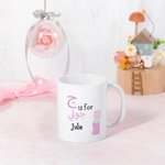Alfabeto árabe islámico personalizado taza de cerámica con nombre musulmán Ramadán regalo para los niños