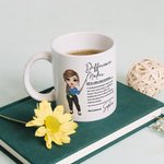 Taza de cerámica personalizada con nombre Difference Maker Cartoon Teaching Character 11 oz 15 oz Teacher's Day Back to School Appreciation Gift for Teachers