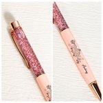 Personalisiertes Kugelschreiber-Set Doppelhelix-Geburtsblume-Design mit Glitter Namen Bürobedarf Geburtstag Geschenk für medizinisches Personal