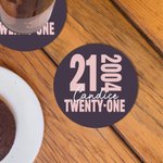 Personalised Set of 4 Eternal Birthday Non-slip Ceramic Coasters with Name and Age Home Decor Birthday Souvenir Gift for Family Friends