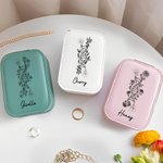 Boîte à bijoux personnalisée avec nom et miroir de maquillage LED à couleur changeante pour la fête des mères Cadeau d'anniversaire pour les médecins et le personnel médical