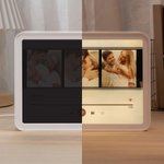 Personalisierter LED Fotorahmen | Spiegel | im Musik-Player Design | mit Namen und Text | Geschenk für Paare Familie und Freunde