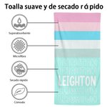 Toalla de playa personalizada de rayas, colorida, de secado rápido y con el nombre Summber Regalo esencial de vacaciones para mujeres y hombres