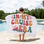 Personlig In My Cruise Era Överdimensionerad strandhandduk med namn Superabsorberande kryssningsresa Sommarsemester Födelsedagspresent för familj Vänner