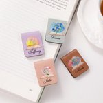Marque-page magnétique en cuir PU avec nom Cadeau d'anniversaire pour un rat de bibliothèque