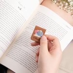Marque-page magnétique en cuir PU avec nom Cadeau d'anniversaire pour un rat de bibliothèque