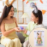 Gepersonaliseerd schattig klein pluche zak knuffelkonijntje knuffel speelgoed met naamkaartje paasmand vullers vakantie Pasen verjaardagscadeau voor kinderen
