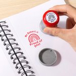 Personalized Portable Unique Design Colorful Self-Inking Teacher Stamp with Text Extracurricular Activities Award Teacher's Day Gift for Teacher