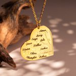 Collier avec Pendentif Arbre Généalogique Personnalisé avec Noms d'Enfants Cadeau Fête des Mères Anniversaire pour Maman Grand-mère