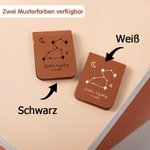 Personalisiertes Magnetisches Sternzeichen Design PU-Leder Lesezeichen mit Namen und Initialen Geburtstag Geschenk für Buchliebhaber Bücherwurm