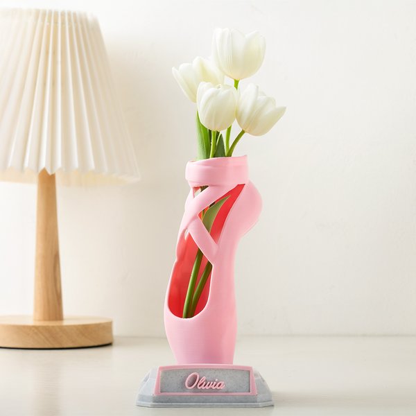 Gepersonaliseerd 3D Geprint Ballet Pointe Schoen met Naambordjes Tandenborstel Pen Houder Vaas Bureau Decor Verjaardagscadeau voor Ballerina Ballet Danser Enthousiast