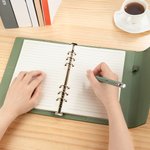 Henkilökohtainen Monogram A6 A5 A5 Nahka Notebook Kynä Set kortin haltija ja matkapuhelin varastointi kerros 90 sivua Syntymäpäivä Business lahja työntekijälle