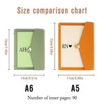 Henkilökohtainen Monogram A6 A5 A5 Nahka Notebook Kynä Set kortin haltija ja matkapuhelin varastointi kerros 90 sivua Syntymäpäivä Business lahja työntekijälle