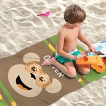 Personifierad Fantasy Unicorn Dog Fox Monkey Design Överdimensionerad snabbtorkande strandhandduk med namn Strandpool Party Födelsedagspresent för pojkar flickor